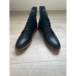 New Nisolo Everyday Lace Up Boot Black Leather 10.5